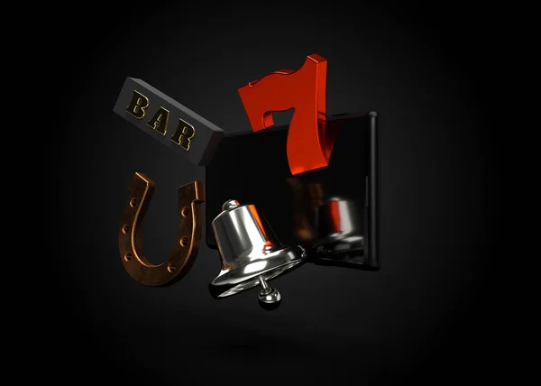 Slot Makinesi Çevrimiçi Kumarhane Mobil Telefon Oyunu 3d Render