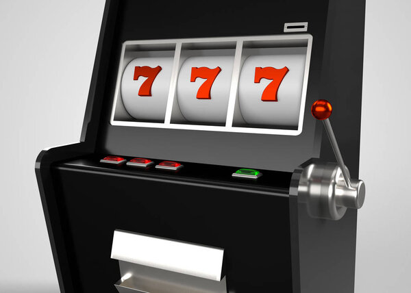 Slot Machine 3D Render