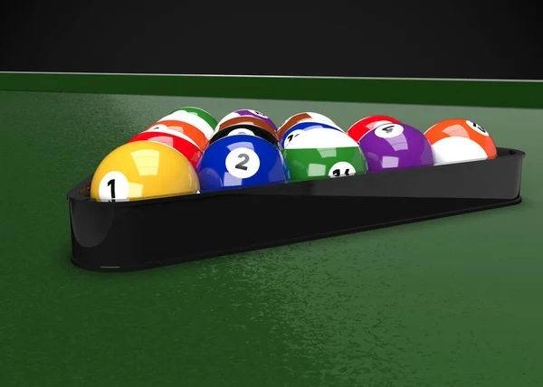 Billiard Table Billiard Balls Pool — Stock Photo, Image