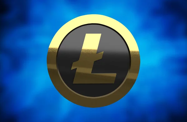 Lite Coin Render Crypto Currency — 스톡 사진