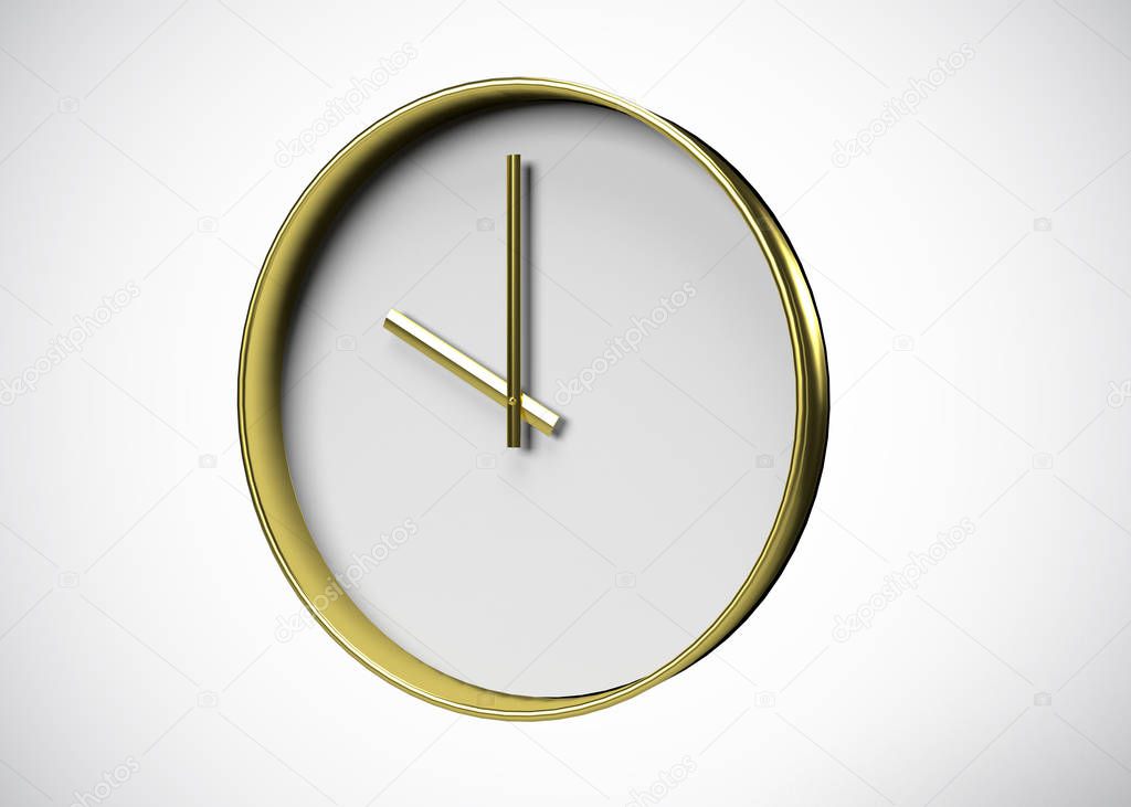 Clock,  Time concept  3D Render