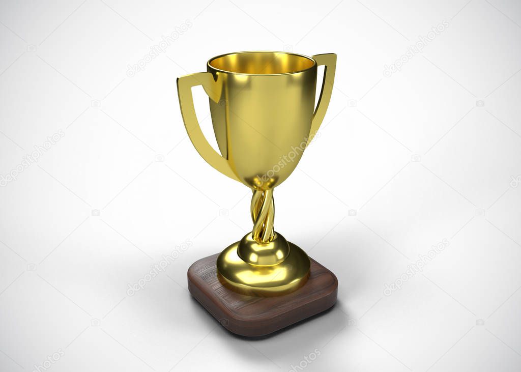 Trophy.   Award 3D Render