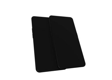 Akıllı telefonlar, cep telefonları, arka. Model Yukarı. 3d Hazırlama