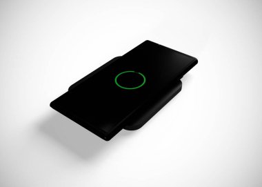 Akıllı telefon, cep telefonu, geri dönüş. Model Yukarı. 3d Hazırlama