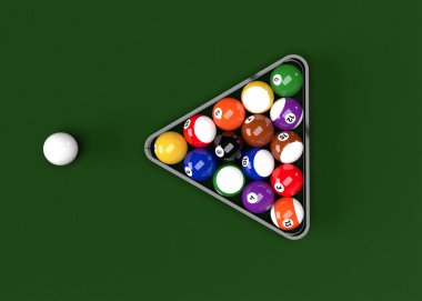 Bilardo masası. Bilardo topları, bilardo