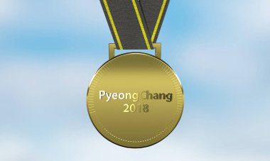 Altın madalyalar Pyeongchang Kış Olimpiyatları 3d