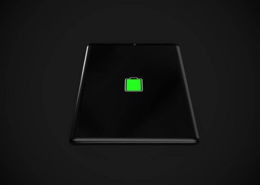 Tablet Siyah 3d Resim, illüstrasyon 