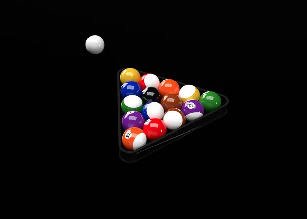 Billiard Table Billiard Balls Pool — Stock Photo, Image