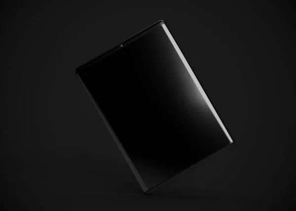 Tablet Preto Render Computador — Fotografia de Stock