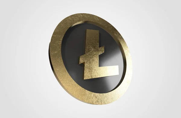 Lite Coin Render Crypto Currency — 스톡 사진