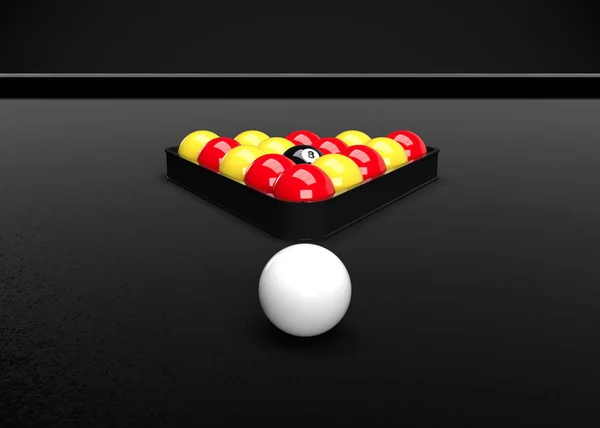 Biljardbord Biljardbollar Pool — Stockfoto