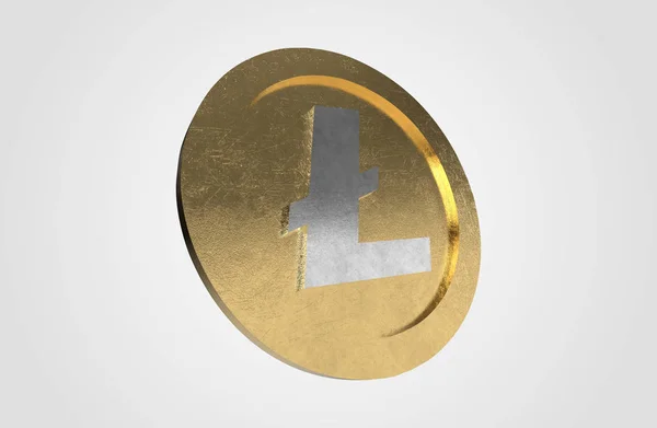 Lite Coin Render Crypto Currency — 스톡 사진