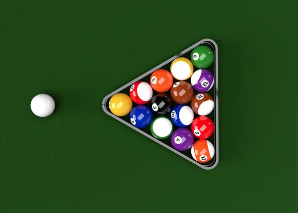 Billiard Table Billiard Balls Pool — Stock Photo, Image