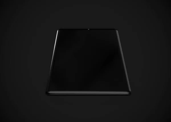 Tablet Black Render 计算机 — 图库照片