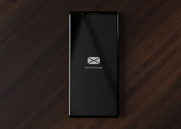 Smartphone Κινητό Πίσω Mock Render Εικονίδιο Αλληλογραφίας — Φωτογραφία Αρχείου