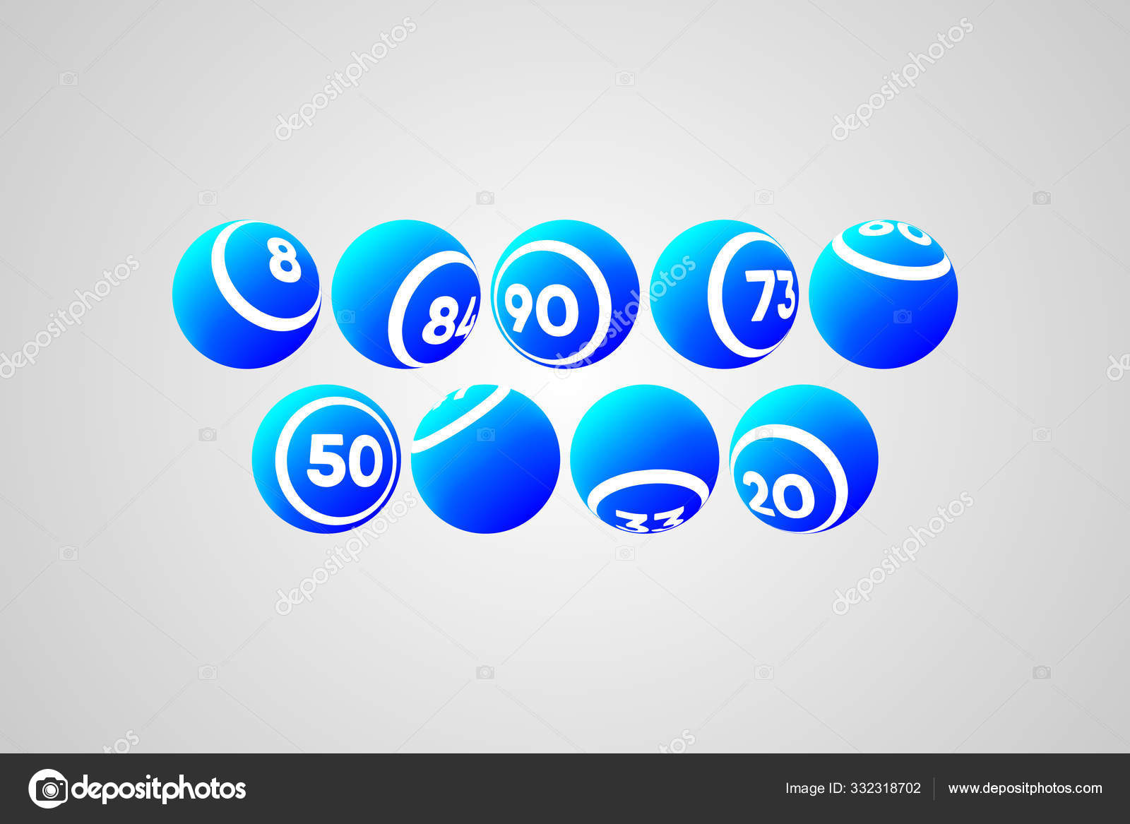 Bingo Balls Vector Illustration Stock Vector by ©nermin99 332318702