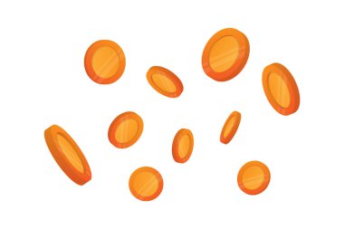 Renkli vektör coina izole edildi