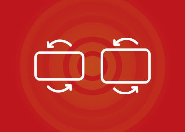 Akıllı telefon, tablet, rotasyon. vektör