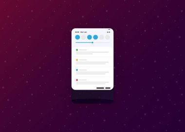 Akıllı telefon, cep telefonu ekranı. 3d hazırlayıcı