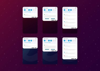 Akıllı telefonlar, cep telefonları, ekranlar. 3d Hazırlama 