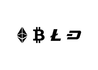 Kripto para birimleri vektör çizimi 
