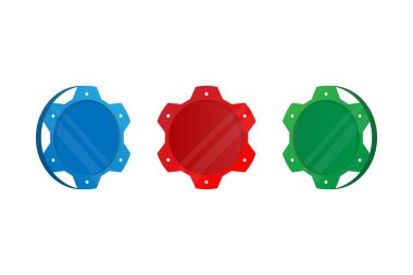 Kumarhane Poker Fişleri Vektör Resmini Ayarladı