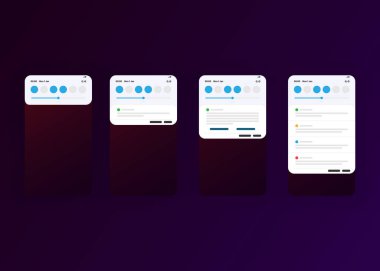 Akıllı telefonlar, cep telefonları, ekranlar. 3d Hazırlama 