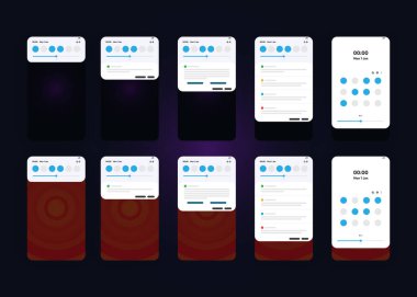 Akıllı telefonlar, cep telefonları, ekranlar. 3d Hazırlama 
