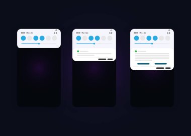 Akıllı telefonlar, cep telefonları, ekranlar. 3d Hazırlama 