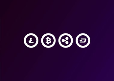 Kripto para birimleri vektör çizimi 