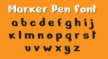 Piyasa Kalemi Yazı Tipi Kalın Harf Yazı tipi Vektörü ResmiComment