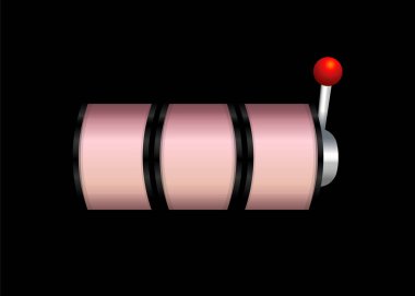Slot Makinası 3d Render. Vektör illüstrasyonu  