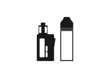 Vape Simgesi E-Sigara Sembol Aygıtı Sigara İçmeyi Bırak Vektör İllüstrasyonu