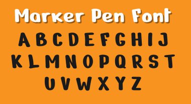 Piyasa Kalemi Yazı Tipi Kalın Harf Yazı tipi Vektörü ResmiComment