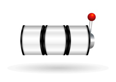 Slot Makinası 3d Render. Vektör illüstrasyonu  