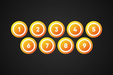 Bingo Topları Vektör İllüstrasyonu