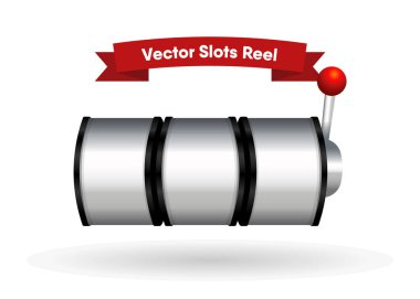 Slot Makinası 3d Render. Vektör illüstrasyonu