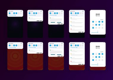 Akıllı telefonlar, cep telefonları, ekranlar. 3d Hazırlama 