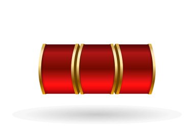 Slot Makinası 3d Render. Vektör illüstrasyonu  