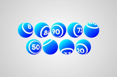 Bingo Topları Vektör İllüstrasyonu