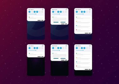 Akıllı telefonlar, cep telefonları, ekranlar. 3d Hazırlama 