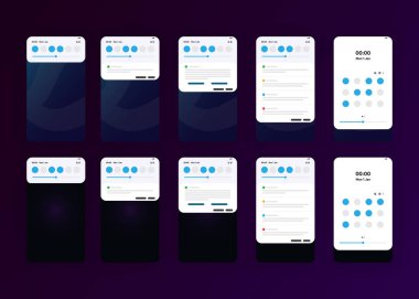 Akıllı telefonlar, cep telefonları, ekranlar. 3d Hazırlama