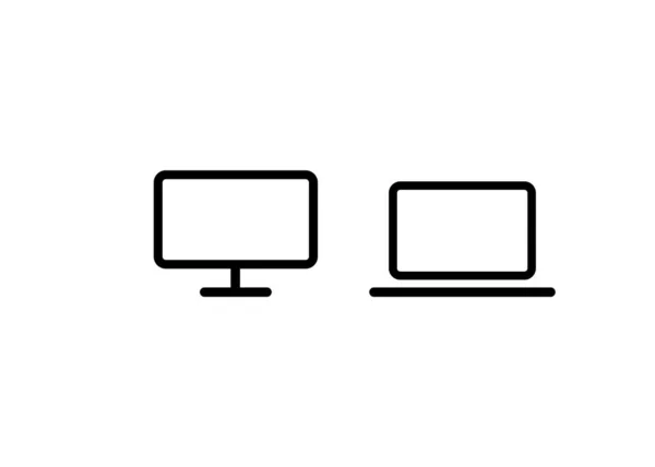 Illustrazione Vettoriale Dei Dispositivi Computer — Vettoriale Stock