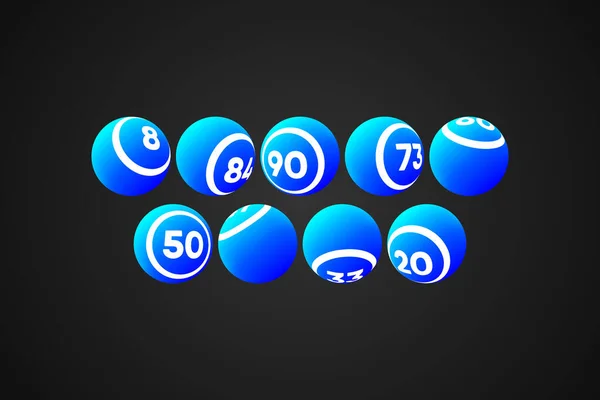 Bingo Ballen Vector Illustratie — Stockvector