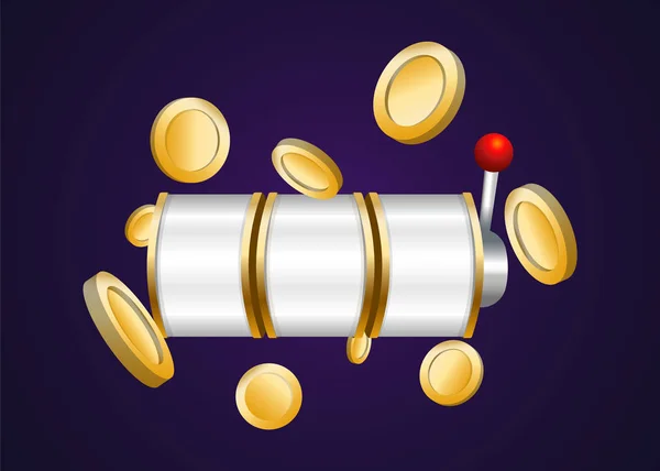 Slot Machine Coins Render — Stockový vektor