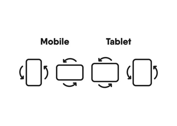 Smartphone Tablette Rotation Vecteur — Image vectorielle