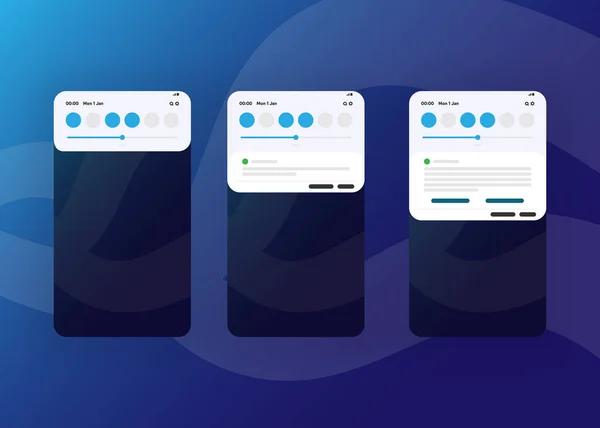 Akıllı telefonlar, cep telefonları, ekranlar. 3d Hazırlama 