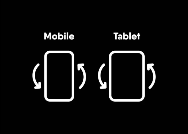 Smartphone Tablette Rotation Vecteur — Image vectorielle