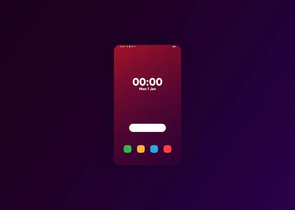 Smartphone Pantalla Del Teléfono Móvil Renderizado — Vector de stock