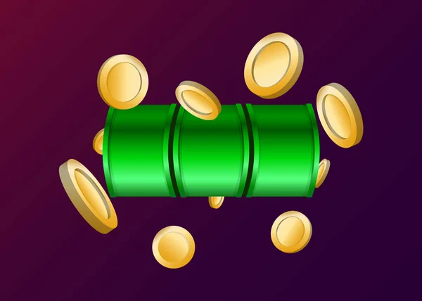 Slot Machine Coins Render — 스톡 벡터